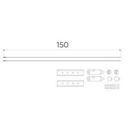 Zestaw linek do powieszenia szyn natynkowych MT0001, MT0002, MT0011, MT0012