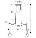 BASSO LAMPA WISZĄCA 4X40W E27 CZARNY MATOWY