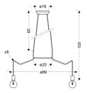 BASSO LAMPA WISZĄCA 8X40W E27 BIAŁY MATOWY