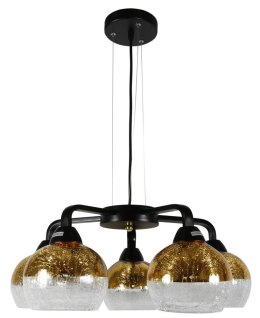 CROMINA GOLD LAMPA WISZĄCA 5X60W E27 CZARNY