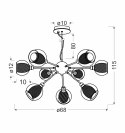 DIXI LAMPA WISZĄCA 9X40W E14 CHROM