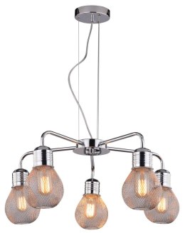 GLIVA LAMPA WISZĄCA 5X60W E27 CHROM (BEZ ŻARÓWEK)