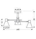 LESS LAMPA WISZĄCA 3X40W E14 CZARNY MATOWY