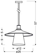 LOFT LAMPA WISZĄCA 1X60W E27 CZARNY