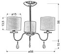 ESTERA LAMPA WISZĄCA 3X40W E14 CHROM