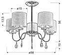 ESTERA LAMPA WISZĄCA 5X40W E14 CHROM