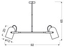 GRAY LAMPA WISZĄCA 2X40W E27 SZARY