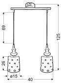 HAMP LAMPA WISZĄCA 2X60W E27 BIAŁY