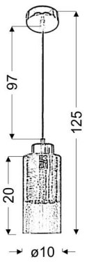 LIBANO LAMPA WISZĄCA 10 1X60W E27 SREBRNY