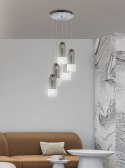 LIBANO LAMPA WISZĄCA 5X60W E27 OKRĄGŁY SREBRNY