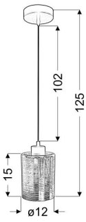 MARCEPAN LAMPA WISZĄCA 12 1X60W E27 CHROM