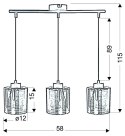 NOCTURNO LAMPA WISZĄCA 3X40W E27 CHROM