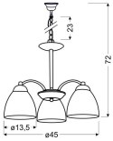 ULI LAMPA WISZĄCA 3X60W E27 SATYNA