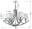 VALENCIA LAMPA WISZĄCA 6X40W E14 CHROM 80X110