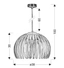 ABUKO LAMPA WISZĄCA 1X60W E27 NIEBIESKI