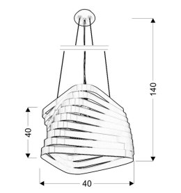 BIZO LAMPA WISZĄCA 1X60W E27 38CM BIAŁY