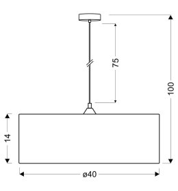 BROWN 2 LAMPA WISZĄCA 40 1X60W E27 BRĄZOWY