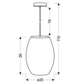 CORN LAMPA WISZĄCA 20 1X60W E27 FIOLET + LINKA 85-10523