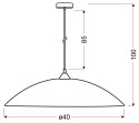 EFEX 40 LAMPA WISZĄCA 1X60W E27