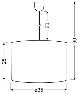 FARM LAMPA WISZĄCA 35 1X60W E27 (ABAŻUR 77-01580+LINKA 85-89369)