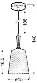 GOYA LAMPA WISZĄCA 15 1X60W E27 BIAŁY