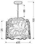 IMAGINE 2 LAMPA WISZĄCA 35 1X60W E27 BIAŁO CZARNY