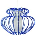 IMPERIA LAMPA WISZĄCA 1X60W E27 520X420 DUŻA NIEBIESKA PROMOCJA