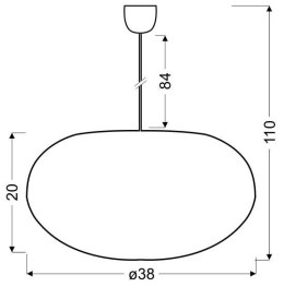 LIVIO LAMPA WISZĄCA 35 1X60W E27 KREMOWY