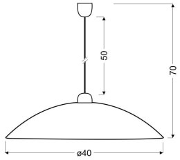 MALIBU 40 LAMPA WISZĄCA 1X60W E27 BIAŁY