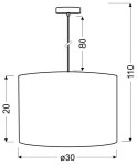 RALF LAMPA WISZĄCA 30 1X60W E27 CZARNY (ABAŻUR 77-01702+LINKA 85-10608)