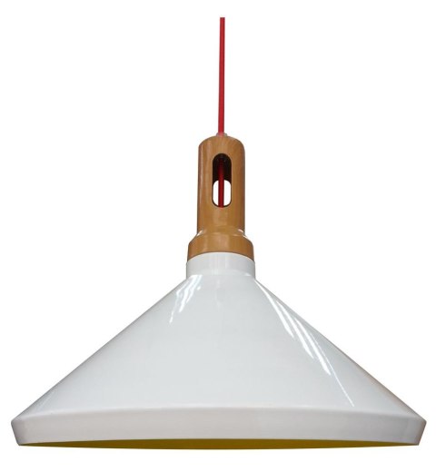 ROBINSON LAMPA WISZĄCA 35 1X60W E27 BIAŁY / WNĘTRZE ŻÓŁTE