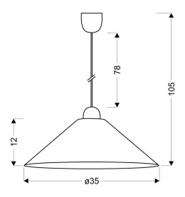 SAVA LAMPA WISZĄCA PLASTIK E27 1X60W ŻÓŁTY PROMOCJA