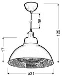 SCRIMI 1 LAMPA WISZĄCA 1X60W E27 CZARNY