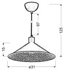 SCRIMI 2 LAMPA WISZĄCA 1X60W E27 CZARNY