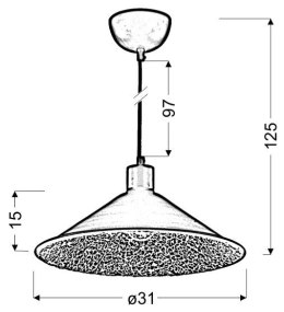 SCRIMI 2 LAMPA WISZĄCA 1X60W E27 CZARNY