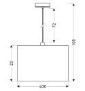 SENECA LAMPA WISZĄCA 30 1X40W E27 AMBER + LINKA 85-10523