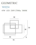 KINKIET LED GEOMETRIC BIAŁY - NOWY