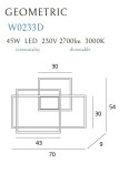 KINKIET LED GEOMETRIC CZARNY - NOWY ŚCIEMNIALNY