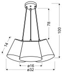 RIVER LAMPA WISZĄCA 3X40W E27