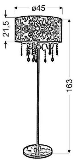 ASTOR LAMPA PODŁOGOWA 3X40W E14 + ABAŻUR 77-30743