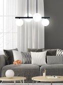 Kama lampa wisząca czarny+złoty 4x28w g9 klosz biały