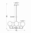 Logos lampa wisząca satynowy 5x25w g9 klosz biały