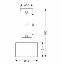 Olena lampa wisząca czarna 1x60w e27 klosz czarny