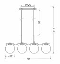 Ramon lampa wisząca chromowy 4x40w g9 klosz biały