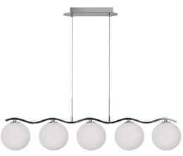 Ramon lampa wisząca chromowy 5x40w g9 klosz biały