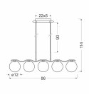 Ramon lampa wisząca chromowy 5x40w g9 klosz biały