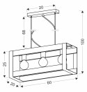 Varna lampa wisząca czarny 3x40w e27 klosz czarny