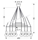 ALTO LAMPA WISZĄCA 8X40W E27 BIAŁY MATOWY