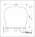 LAMPA STOJĄCA BERLOZ 180mm 1 CZARNY 17x18x18