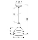 LAMPA WISZĄCA GREGORY CZARNY BRĄZ 1X40W E14 KLOSZ DYMIONY